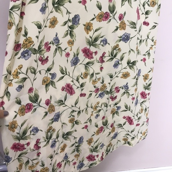 Vintage Em Elle sleeveless floral maxi dress size 8 cream - Picture 3 of 10